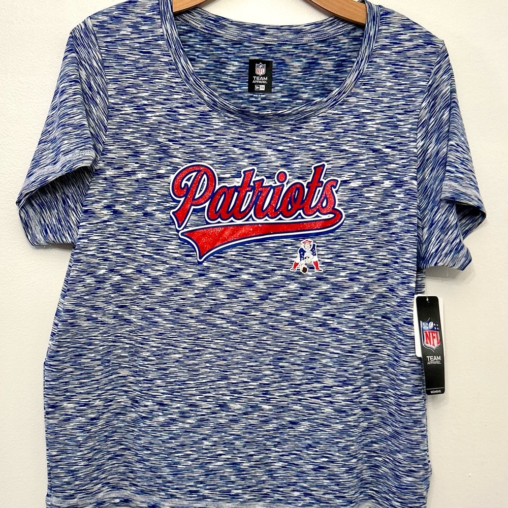 NFL Patriots Blue and White Tee